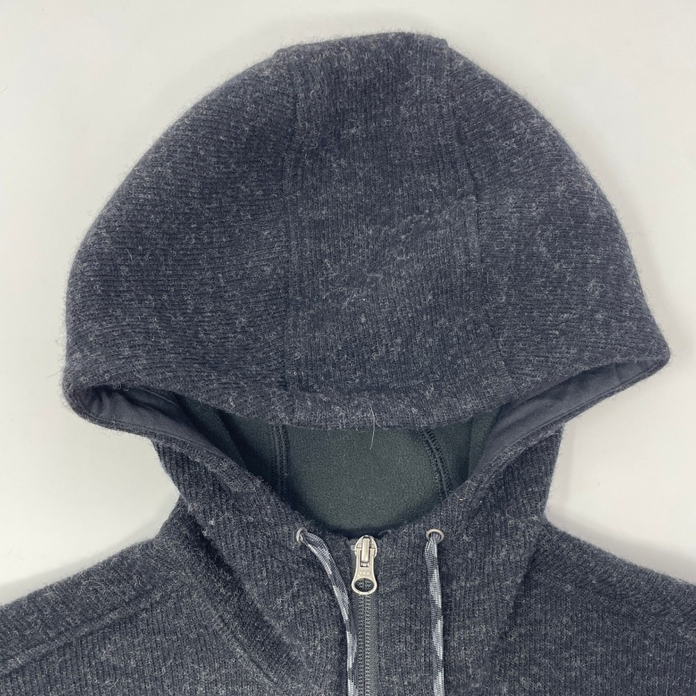 Outdoor Research Flurry Jacket Wool Blend Men's M Charcoal Full Zip Hoodie - Picture 4 of 12